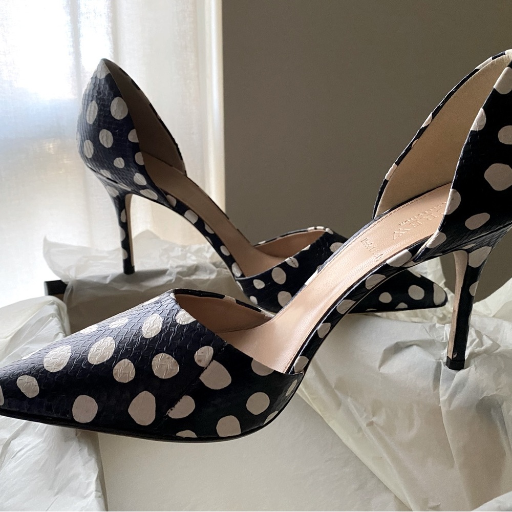 J.Crew Collection Elsie Dotted Snakeskin Pumps size 9
